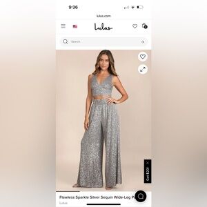 Silver Sequin Women's Pants